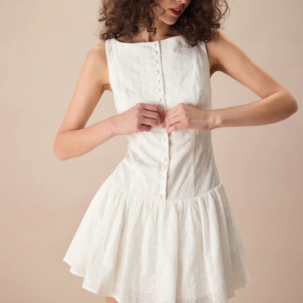 White mini dress